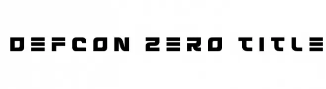 Defcon Zero Title  フリーフォントのダウンロード