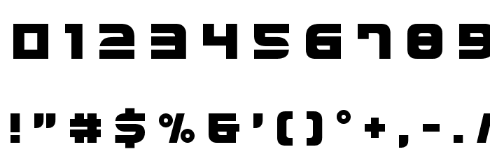 Defcon Zero Title Font OTHER CHARS