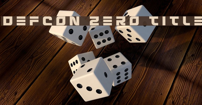 Defcon Zero Title Font examples