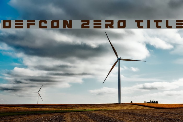 Defcon Zero Title Font examples