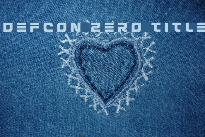 Defcon Zero Title Font examples