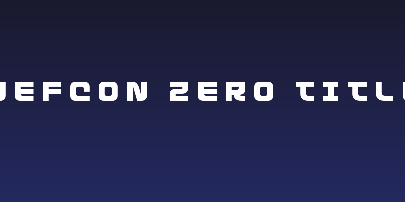 Defcon Zero Title Social Header