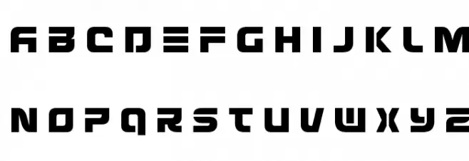 Defcon Zero Title Schriftart Kleinbuchstaben
