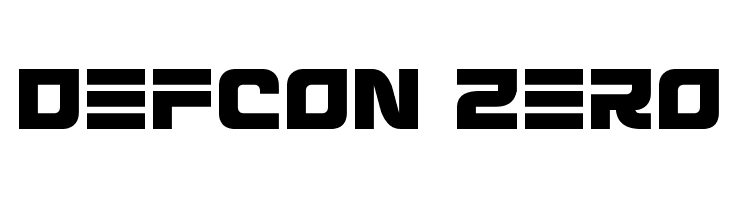 Defcon Zero  les polices de caractères gratuit tlcharger