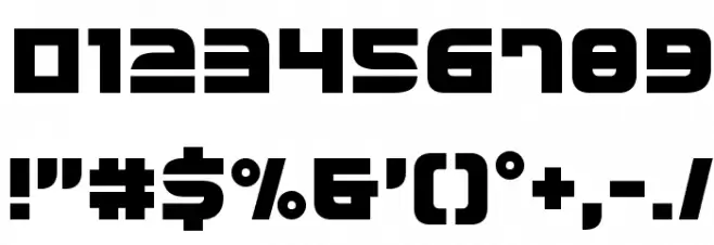 Defcon Zero Font OTHER CHARS