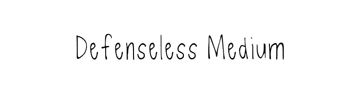 Defenseless Medium  Free Fonts Download