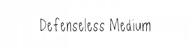Defenseless Medium  フリーフォントのダウンロード