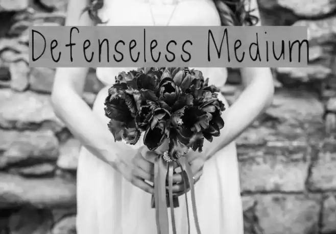Defenseless Medium Font examples