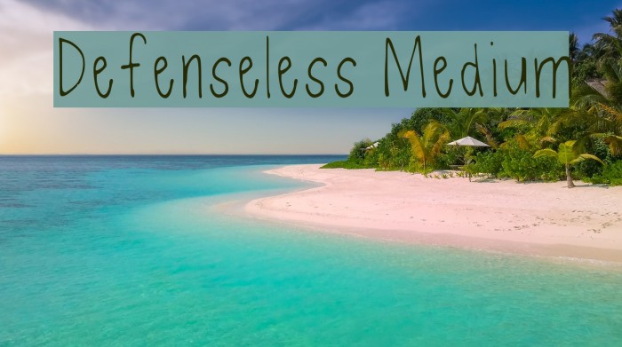 Defenseless Medium Font examples