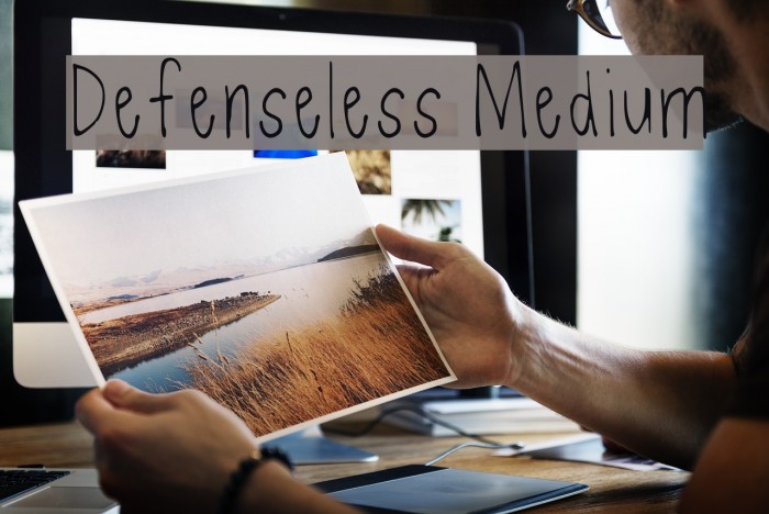 Defenseless Medium Font examples