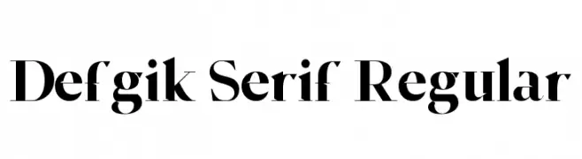 Defgik Serif Regular  フリーフォントのダウンロード