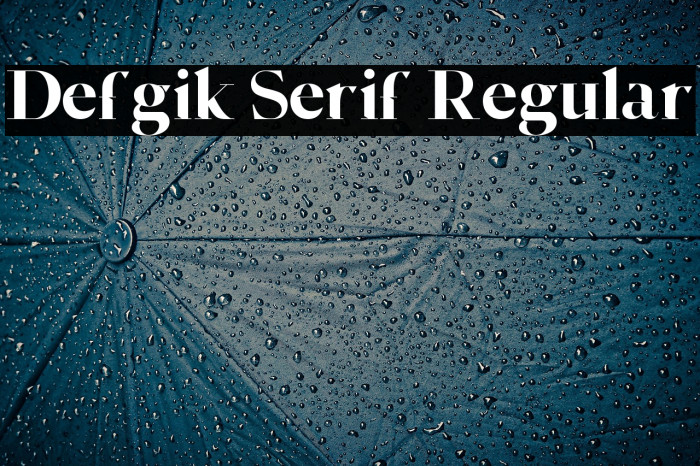 Defgik Serif Regular Example 1