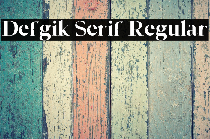 Defgik Serif Regular Example 2