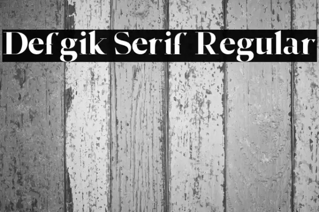 Defgik Serif Regular Polices examples