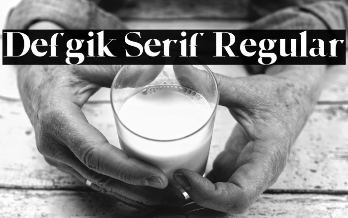 Defgik Serif Regular Example 3
