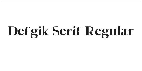 Defgik Serif Regular Logo
