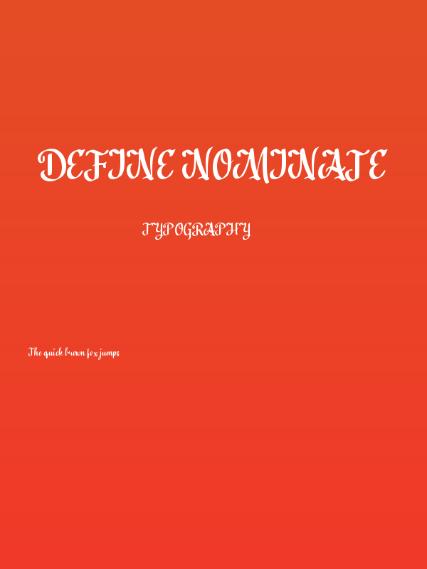 Define Nominate Poster