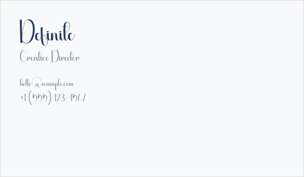 Definite Business Card
