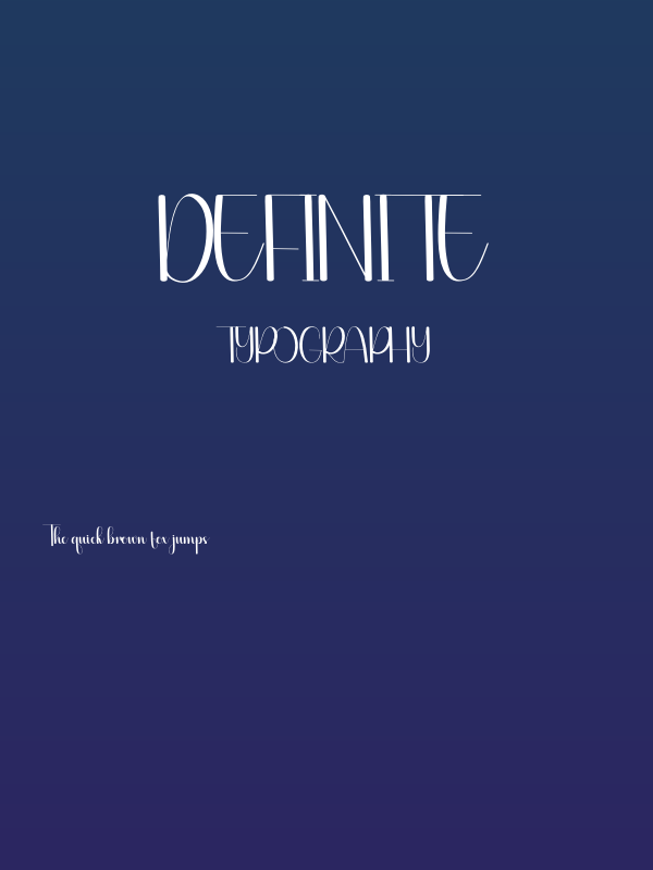 Definite Poster