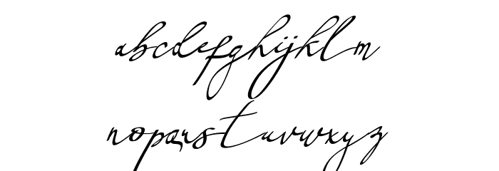 Deflecting Font LOWERCASE