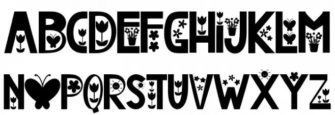 Deflower Schriftart Groß