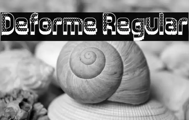 Deforme Regular Font examples