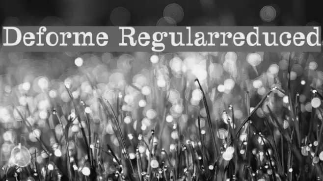 Deforme-Regularreduced Font examples