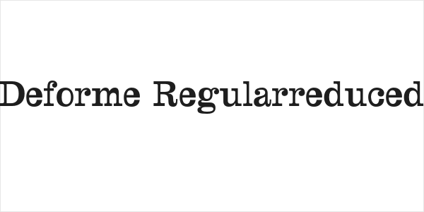 Deforme-Regularreduced Logo
