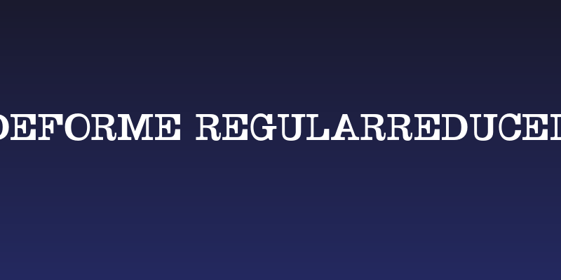 Deforme-Regularreduced Social Header