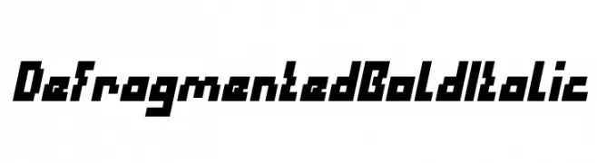 Defragmented Bold Italic  Frei Schriftart Herunterladen