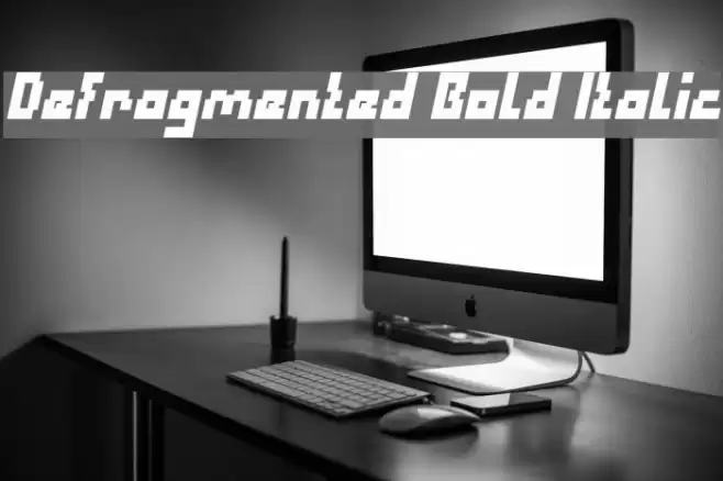 Defragmented Bold Italic Font examples