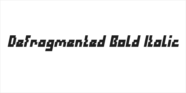 Defragmented Bold Italic Logo