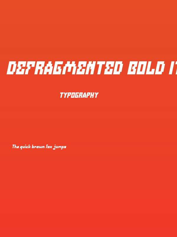 Defragmented Bold Italic Poster