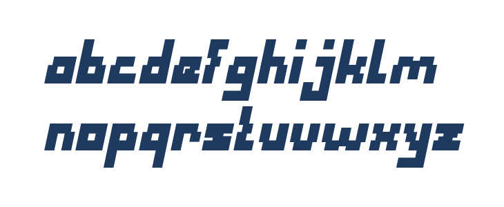 Defragmented Bold Italic Lowercase