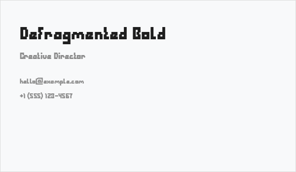 Defragmented Bold Business Card