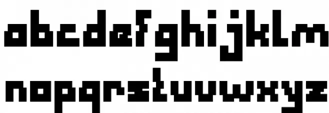 Defragmented Bold フォント 小文字