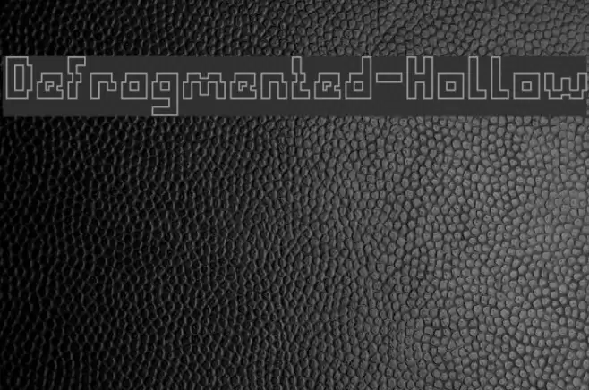 Defragmented-Hollow Font examples