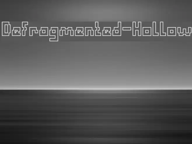 Defragmented-Hollow Font examples