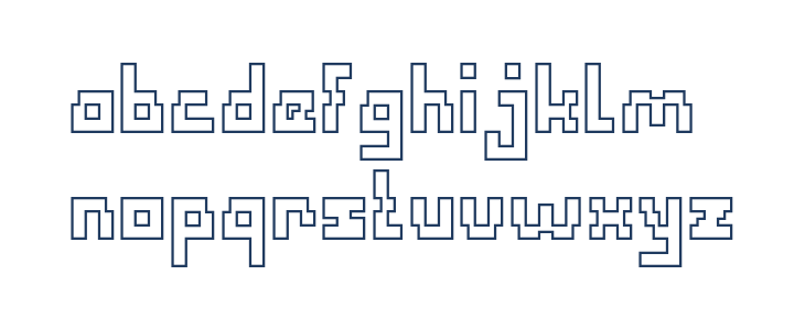 Defragmented-Hollow Lowercase