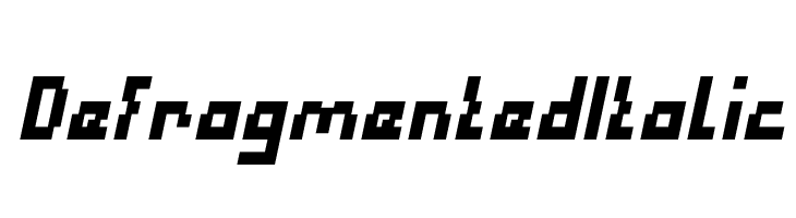 Defragmented Italic  Descarca Fonturi Gratis