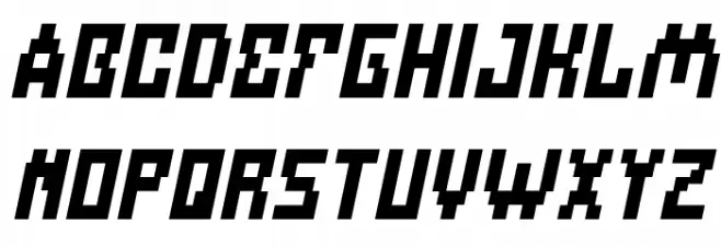 Defragmented Italic フォント 大文字