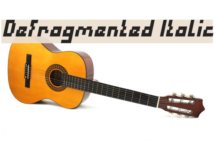 Defragmented Italic Font examples