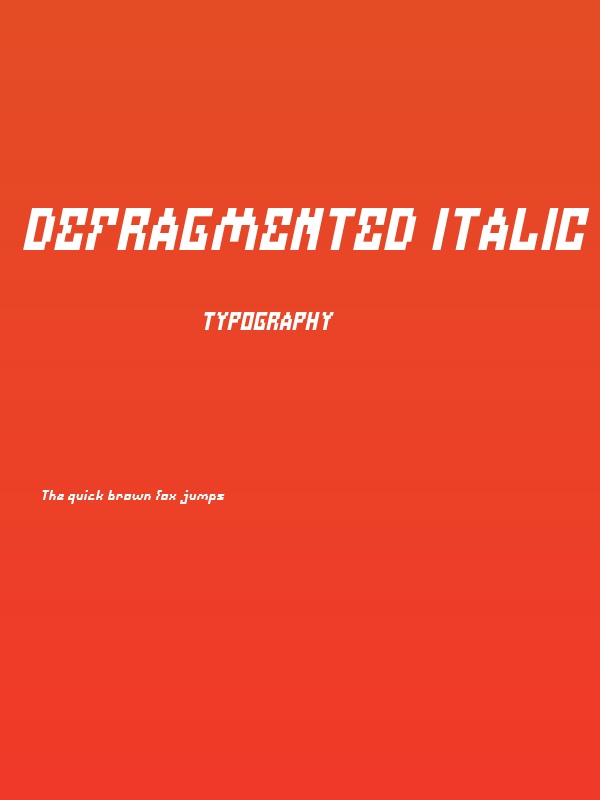 Defragmented Italic Poster
