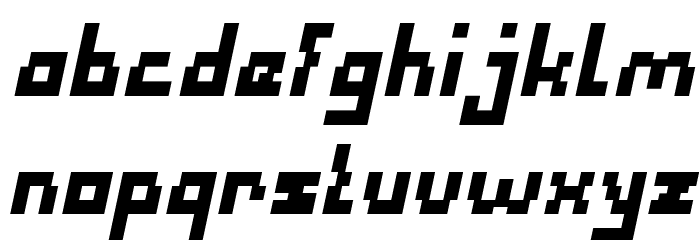 Defragmented Italic Font LOWERCASE