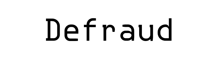 Defraud  Frei Schriftart Herunterladen