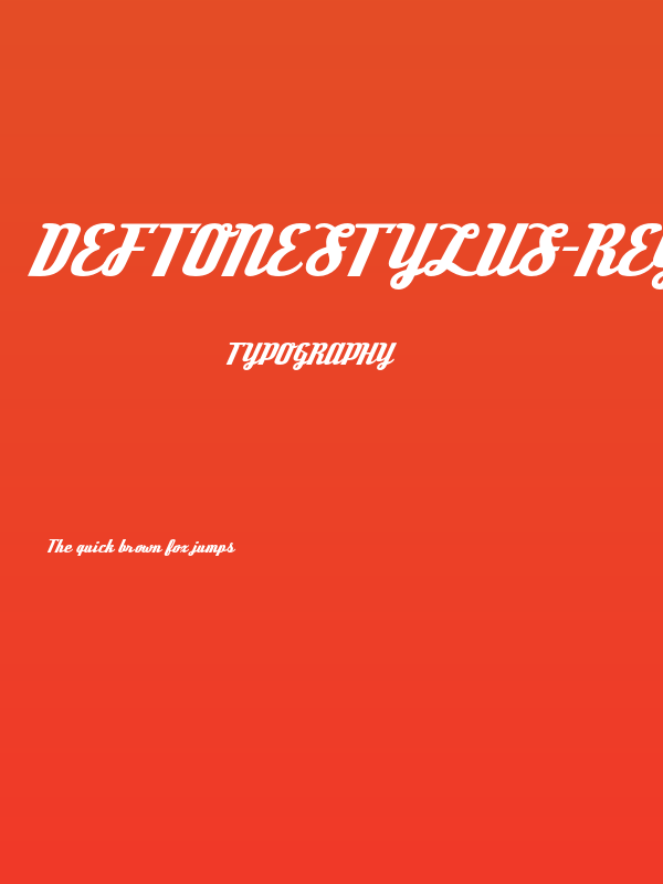 DeftoneStylus-Regular Poster