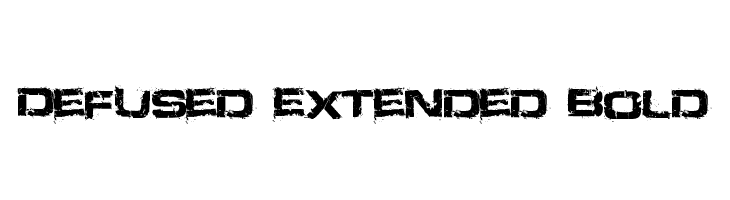 Defused Extended Bold  Free Fonts Download