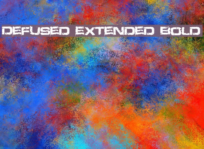 Defused Extended Bold Font examples