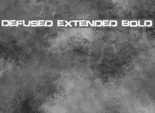 Defused Extended Bold Font examples