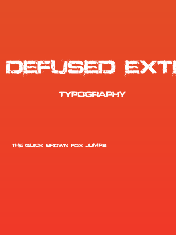 Defused Extended Bold Poster